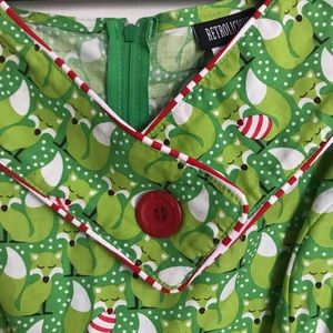 Fox Print Christmas Dress